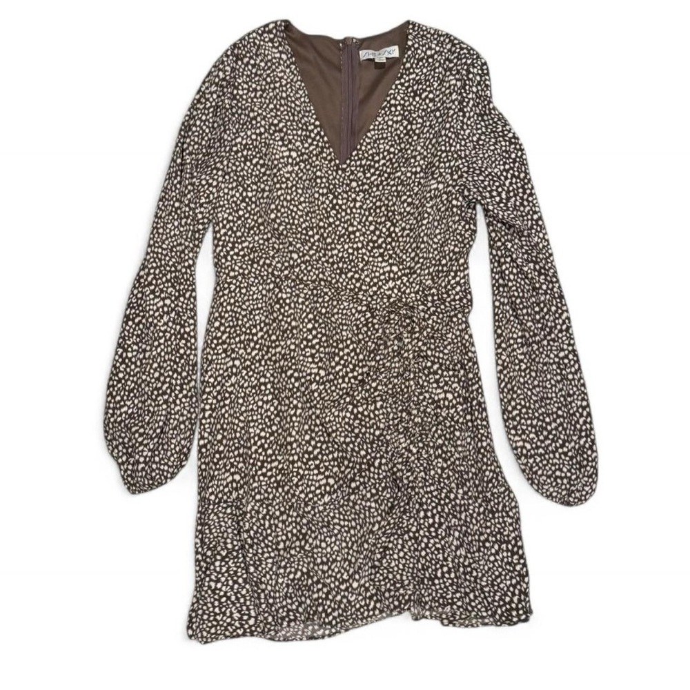 Elegant Brown Patterned Dress